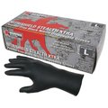Mcr Safety Nitri-Stealth, Nitrile Disposable Gloves, 6 mil Palm, Nitrile, Powder-Free, XL, Black 127-6062XL